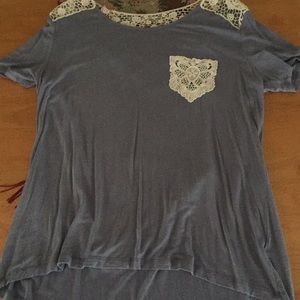 Cute blue t with pocket
